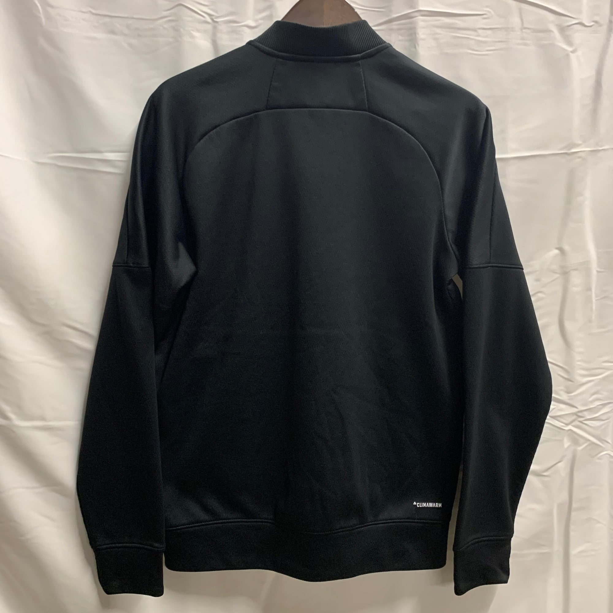 【中古】【古着】adidas ロゴ トラックジャケット ブラック Mサイズ