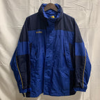 【中古】【古着】Columbia ワンポイント マウンテンジャケット ブルー×ネイビー XXLサイズ