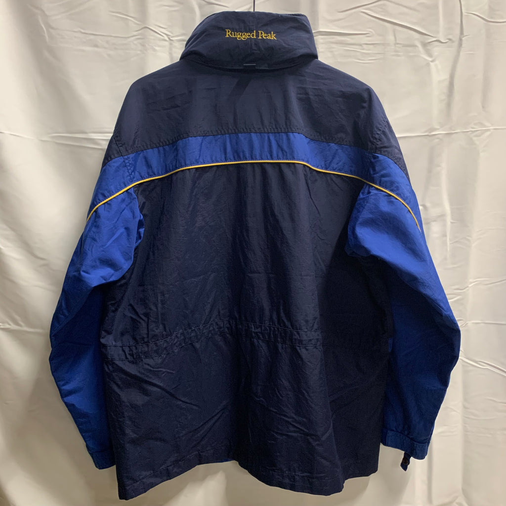 【中古】【古着】Columbia ワンポイント マウンテンジャケット ブルー×ネイビー XXLサイズ