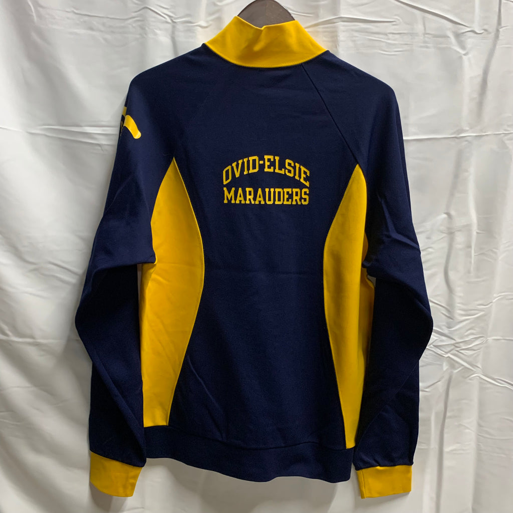 【中古】【古着】Champion カラーブロック トラックジャケット ネイビー×イエロー Mサイズ