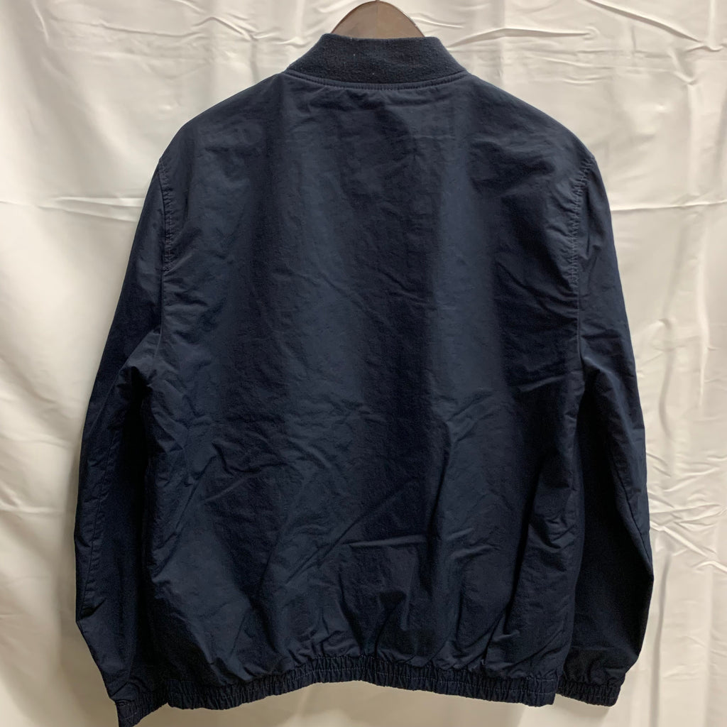 【中古】【古着】GAP 無地 ベースボールジャケット ネイビー Sサイズ