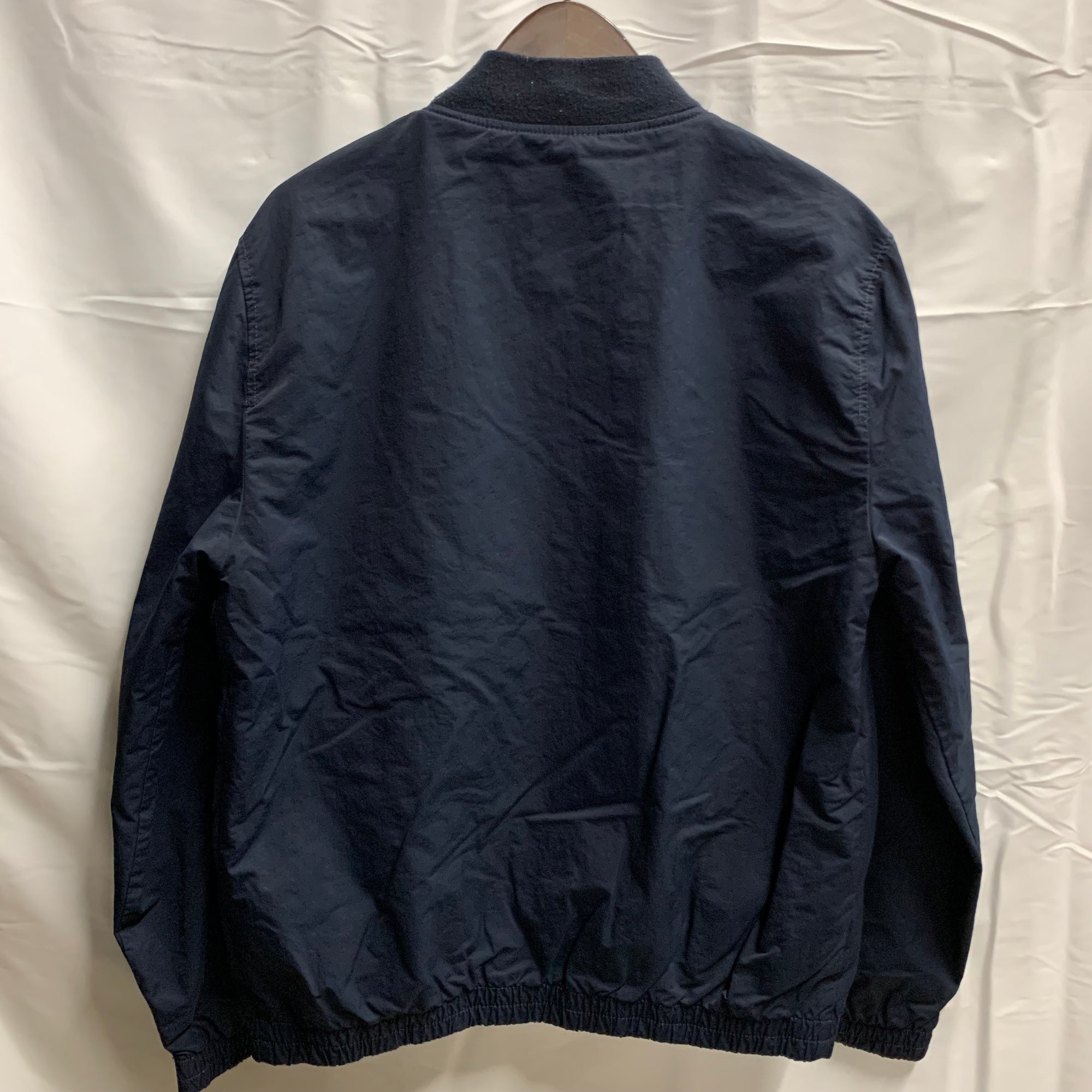 【中古】【古着】GAP 無地 ベースボールジャケット ネイビー Sサイズ