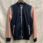【中古】【古着】adidas カラーブロック ライトジャケット ネイビー×ピンク Lサイズ