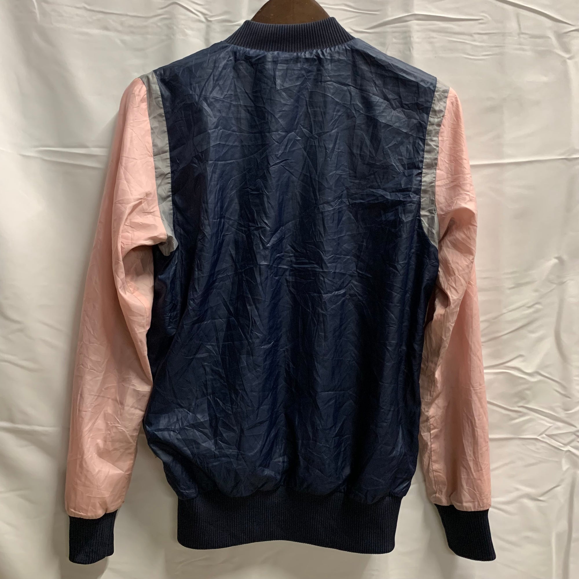 【中古】【古着】adidas カラーブロック ライトジャケット ネイビー×ピンク Lサイズ