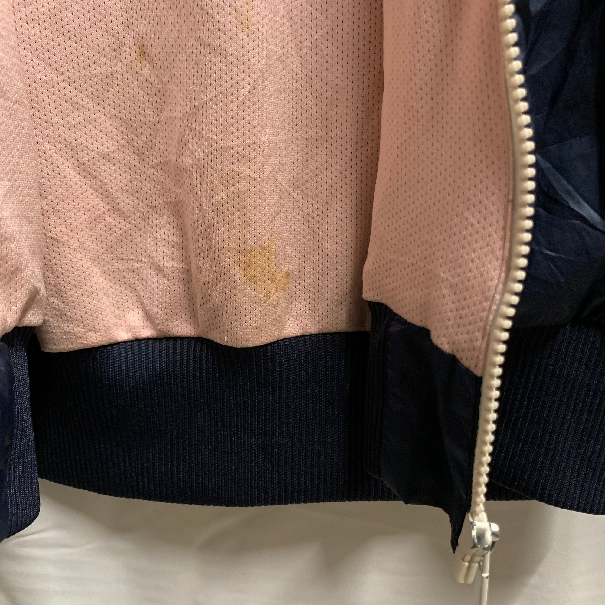 【中古】【古着】adidas カラーブロック ライトジャケット ネイビー×ピンク Lサイズ