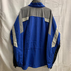【中古】【古着】Columbia ワンラインロゴ マウンテンジャケット ブルー×ホワイト XXLサイズ