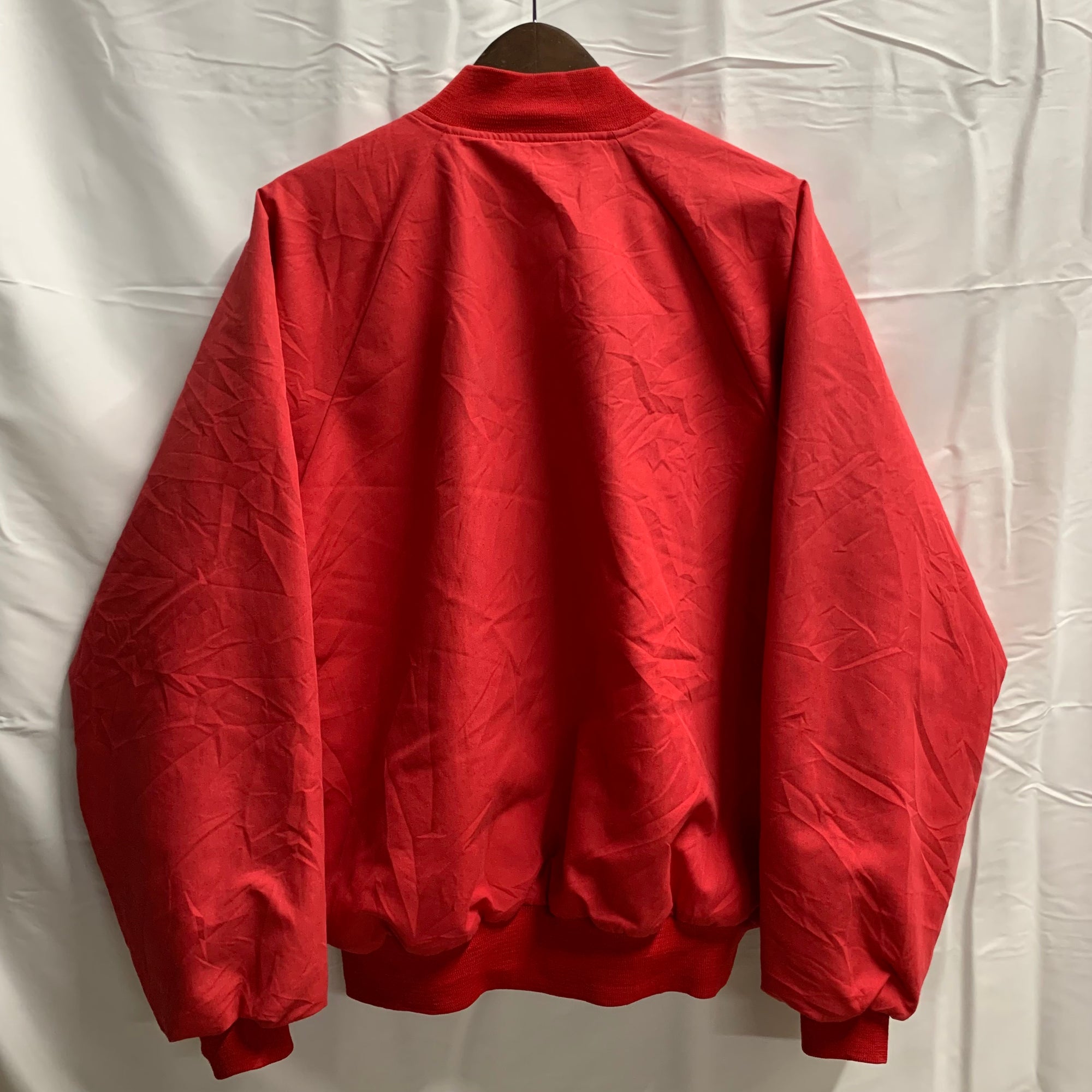【中古】【古着】HARTWELL ロゴ ベースボールジャケット レッド