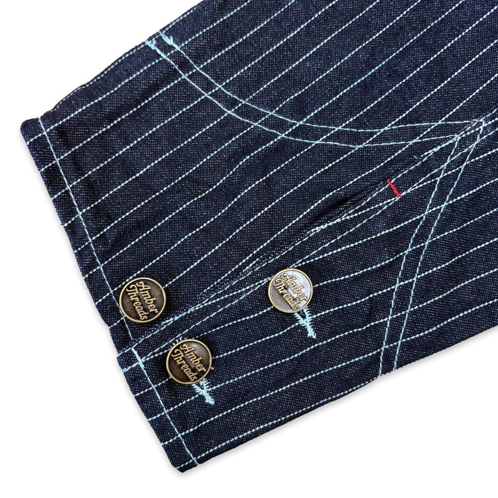 13オンス ヒッコリーデニム カバーオールジャケット/ Hickory Coverall Jacket 【Amber Threads】