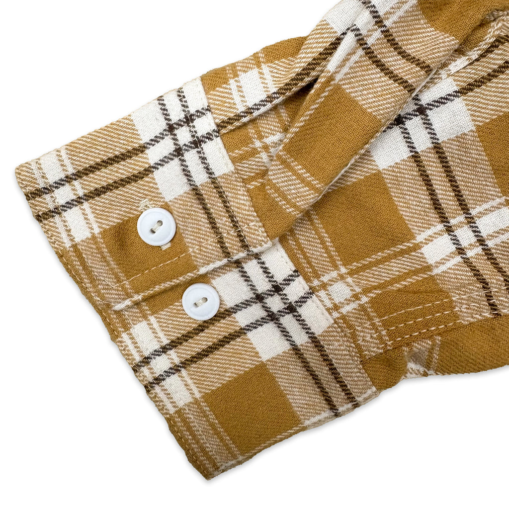 先染めコットン チェックフランネルワークシャツ / Cotton Flannel Check Shirt 【Amber Threads】