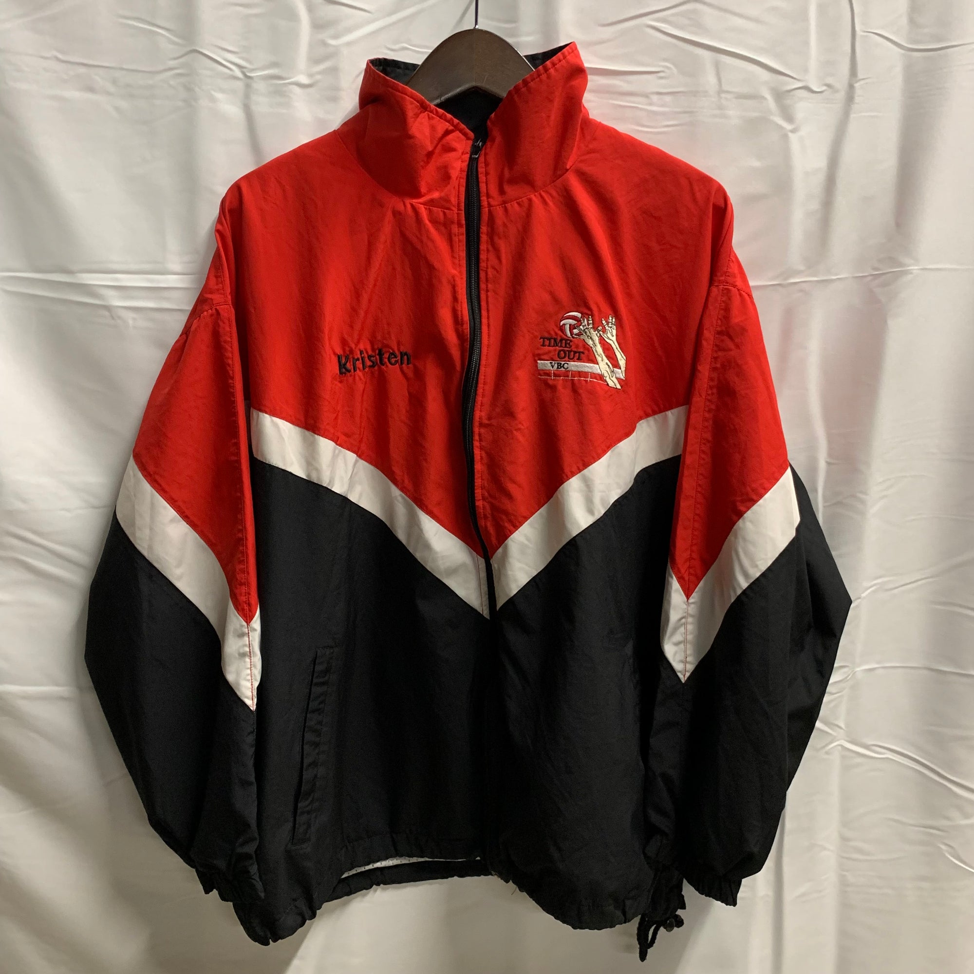 【中古】【古着】Reach Sports ロゴ  レッド×ブラック×ホワイト