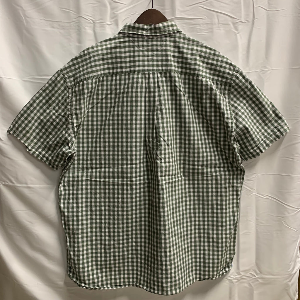 【中古】【古着】TOMMY HILFIGER チェック シャツ グリーン×ホワイト XXLサイズ