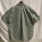 【中古】【古着】TOMMY HILFIGER チェック シャツ グリーン×ホワイト XXLサイズ