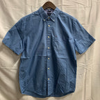 【中古】【古着】TOMMY HILFIGER 無地 シャツ ブルー Mサイズ