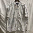 【中古】【古着】TOMMY HILFIGER チェック シャツ ホワイト×ブルー×ブラック XXLサイズ