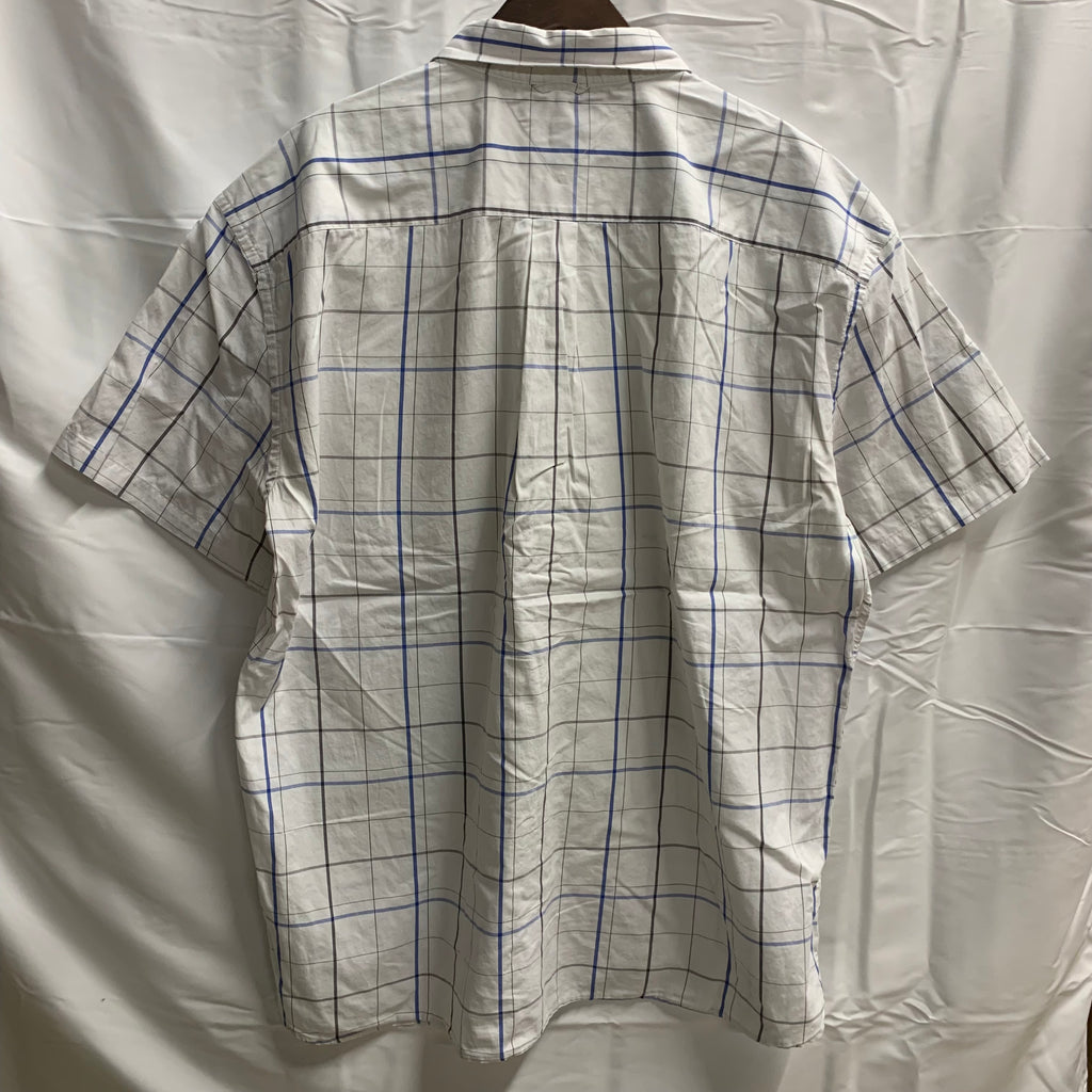 【中古】【古着】TOMMY HILFIGER チェック シャツ ホワイト×ブルー×ブラック XXLサイズ