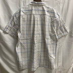 【中古】【古着】TOMMY HILFIGER チェック シャツ ホワイト×ブルー×ブラック XXLサイズ