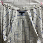 【中古】【古着】TOMMY HILFIGER チェック シャツ ホワイト×ブルー×ブラック XXLサイズ