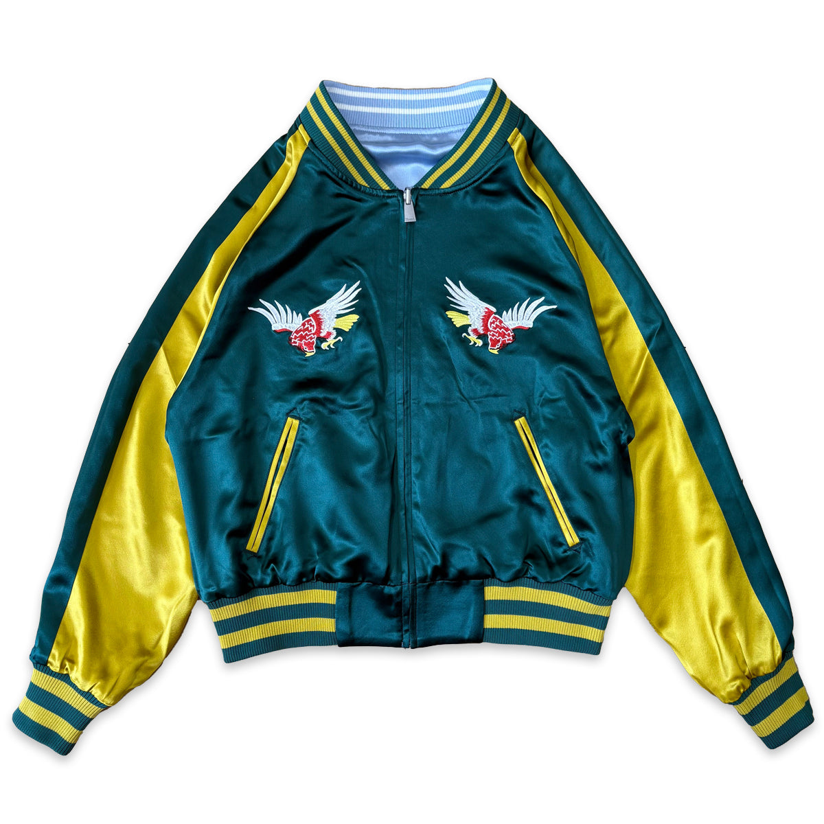 アセテートサテン リバーシブル スーベニアジャケット 鷲 龍 / Reversible Souvenir Jacket 【Amber Threads】