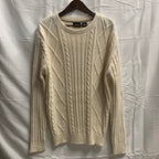 【中古】【古着】Haggar 無地 ニット アイボリー Lサイズ