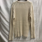 【中古】【古着】Haggar 無地 ニット アイボリー Lサイズ