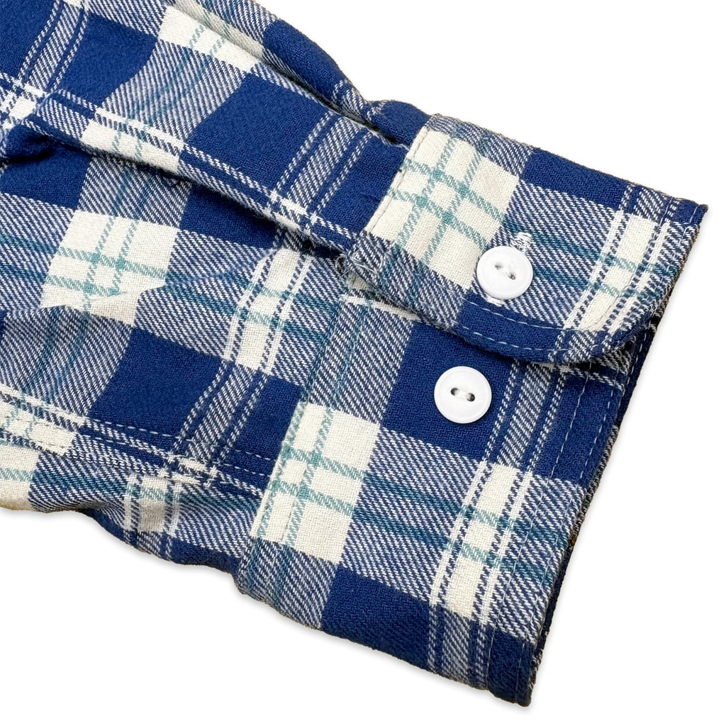 先染めコットン チェックフランネルワークシャツ / Cotton Flannel Check Shirt 【Amber Threads】