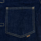 アパレルブランドAmber Threads(アンバースレッズ)のデニムジャケット 1st タイプ、3シーズン着まわせる万能アウター。左胸のポケット。