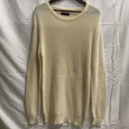 【中古】【古着】RAGEBLUE 無地 ニット アイボリー Mサイズ