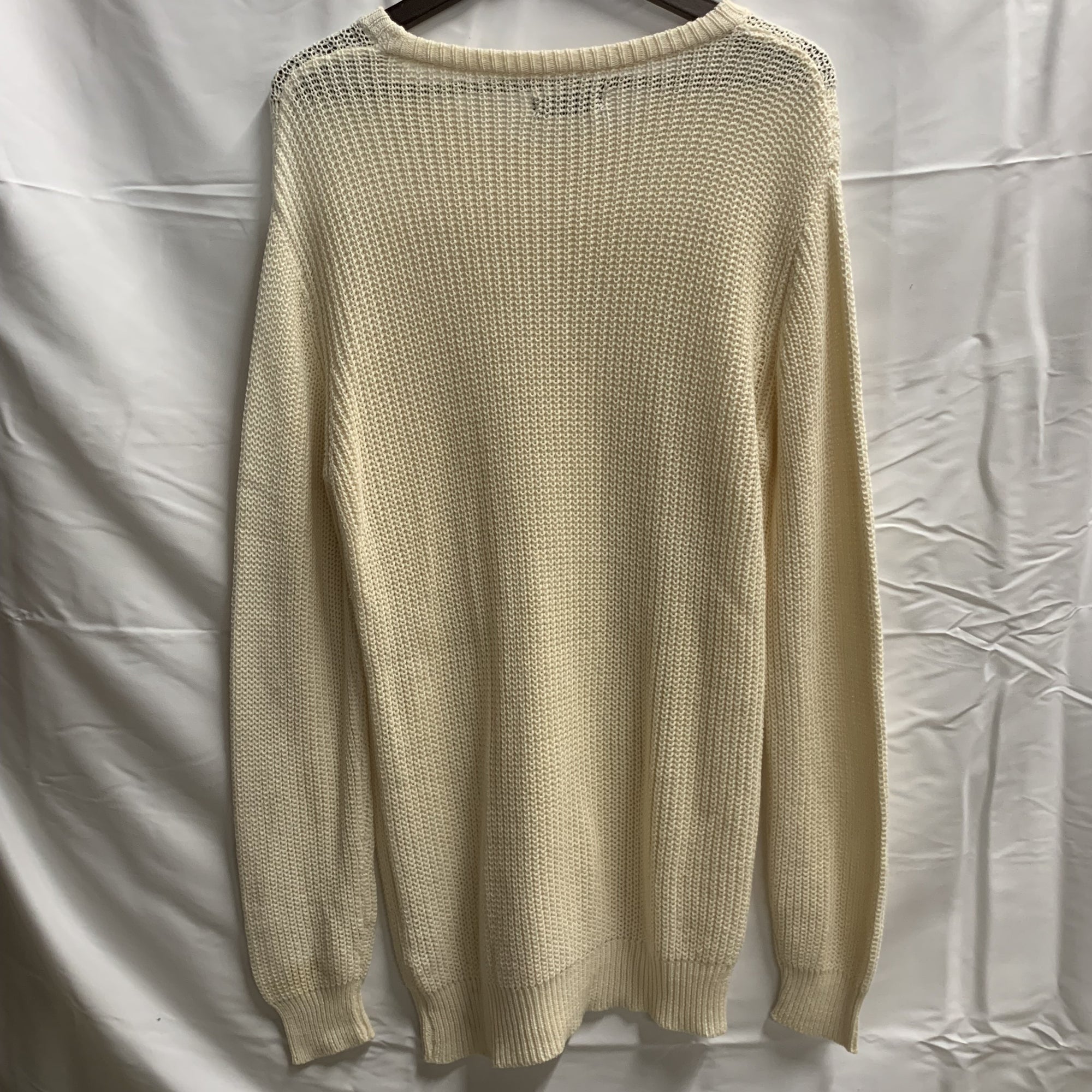 【中古】【古着】RAGEBLUE 無地 ニット アイボリー Mサイズ