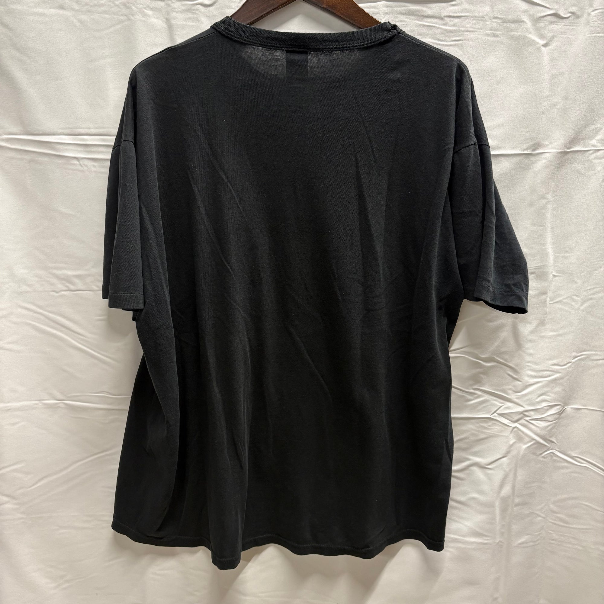 【古着】RUSSELL ATHLETIC プリント S/S カットソー ブラック XLサイズ