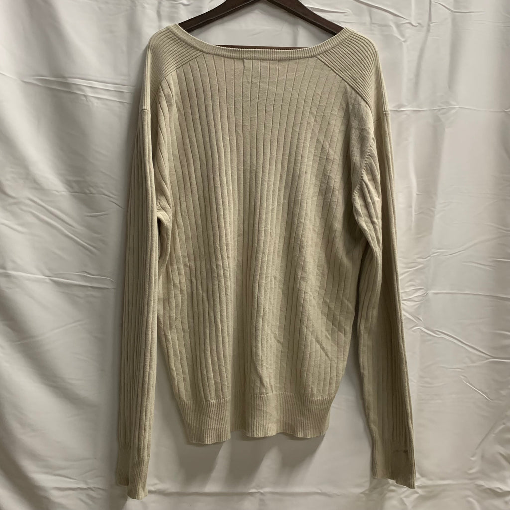 【中古】【古着】Calvin Klein Jeans 無地 ニット アイボリー XLサイズ