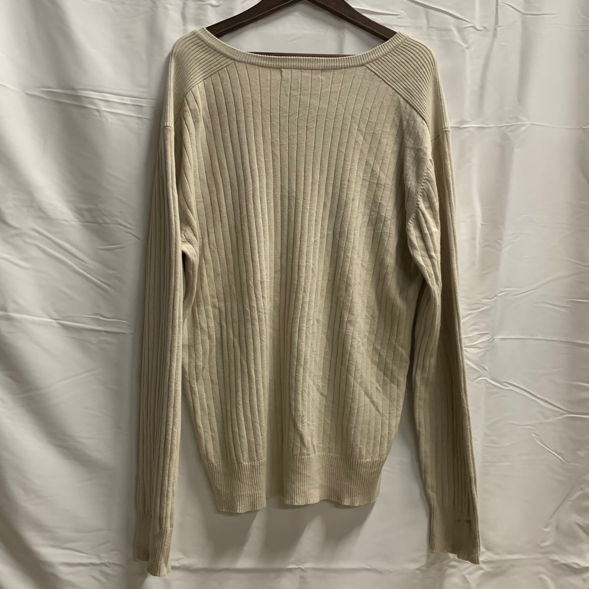 【中古】【古着】Calvin Klein Jeans 無地 ニット アイボリー XLサイズ