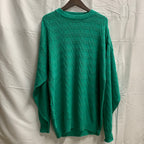 【中古】【古着】ASPETUCK TRADING CO 無地 ニット グリーン Lサイズ