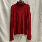 【中古】【古着】Chaps classics 無地 ニット レッド XLサイズ