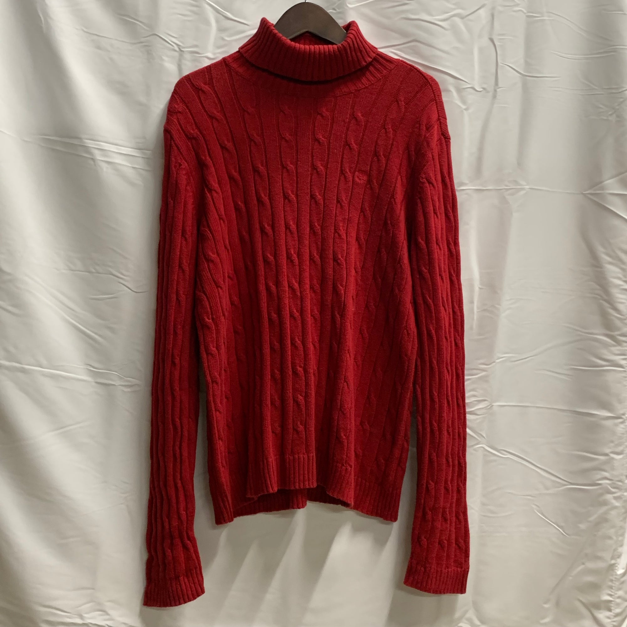 【中古】【古着】Chaps classics 無地 ニット レッド XLサイズ