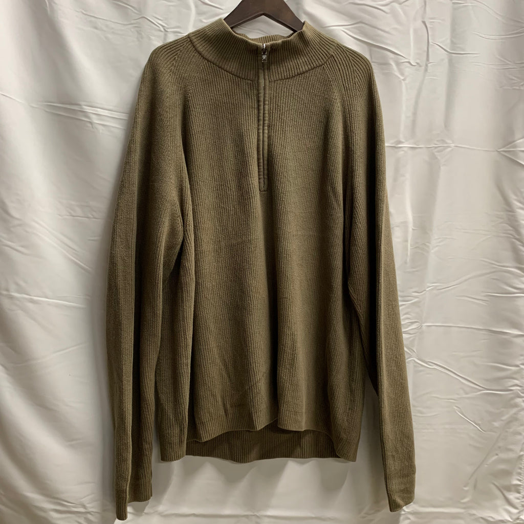 【中古】【古着】Calvin Klein 無地 ニット ベージュ XXLサイズ
