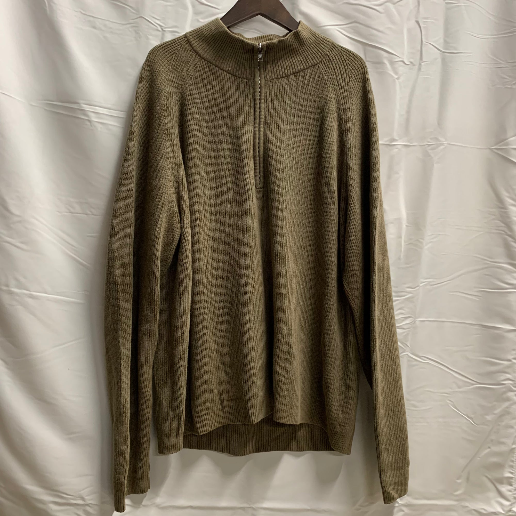 【中古】【古着】Calvin Klein 無地 ニット ベージュ XXLサイズ