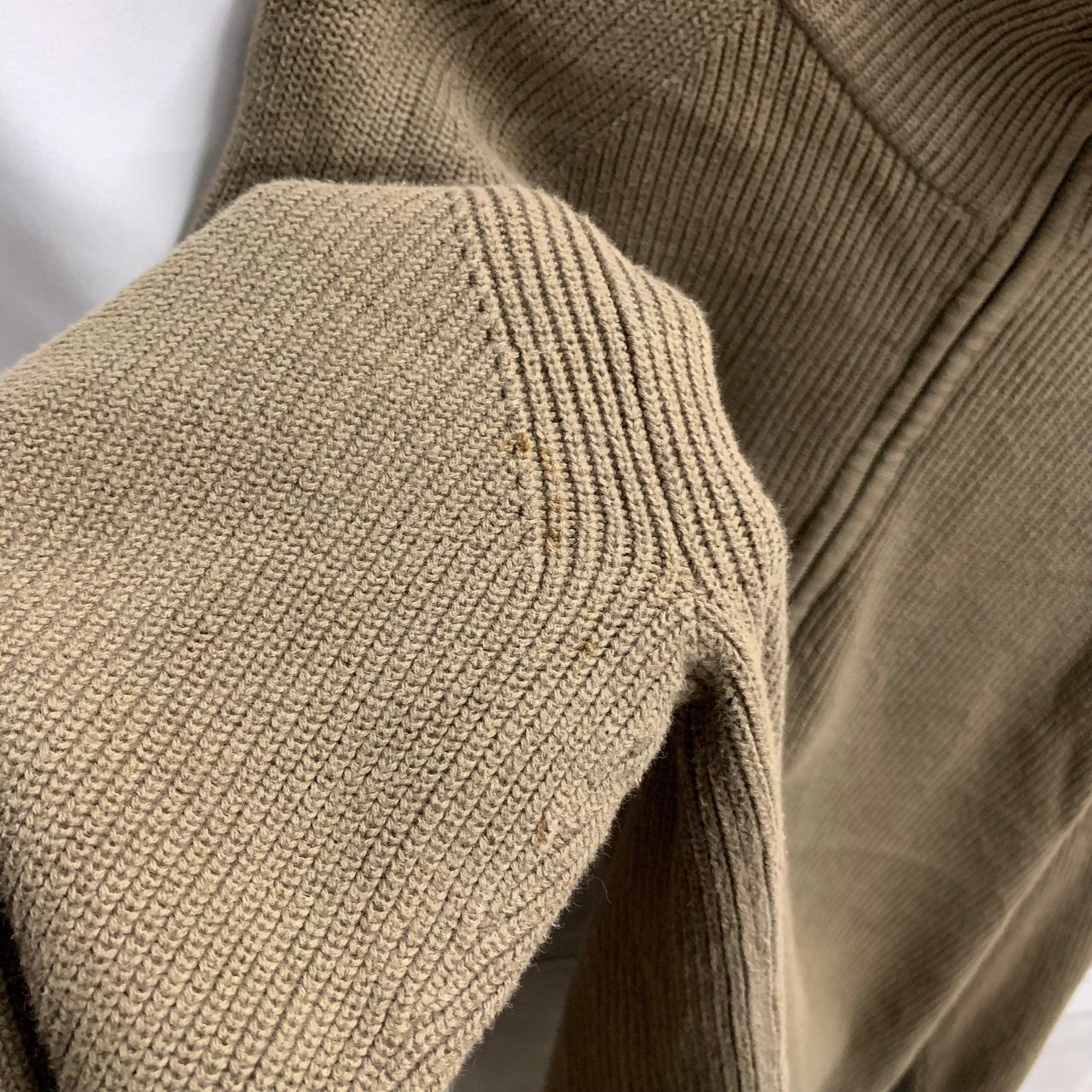 【中古】【古着】Calvin Klein 無地 ニット ベージュ XXLサイズ