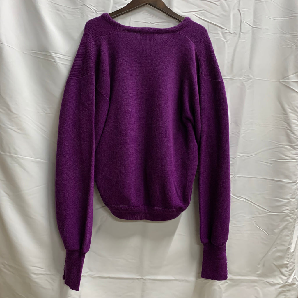 【中古】【古着】IZOD  無地 ニット パープル