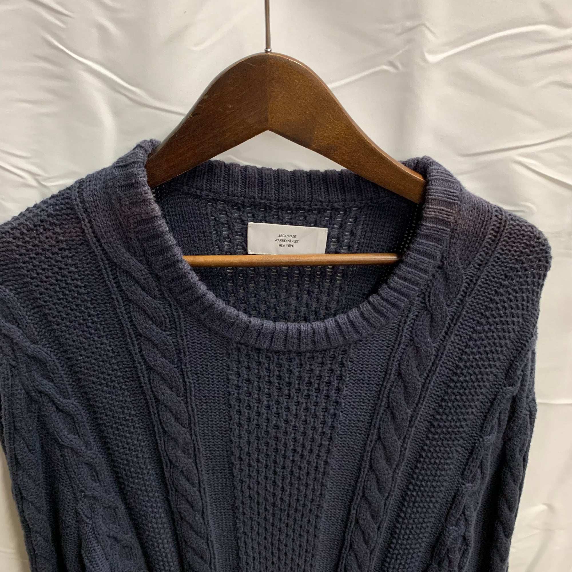 【中古】【古着】JACK SPADE 無地 ニット ネイビー