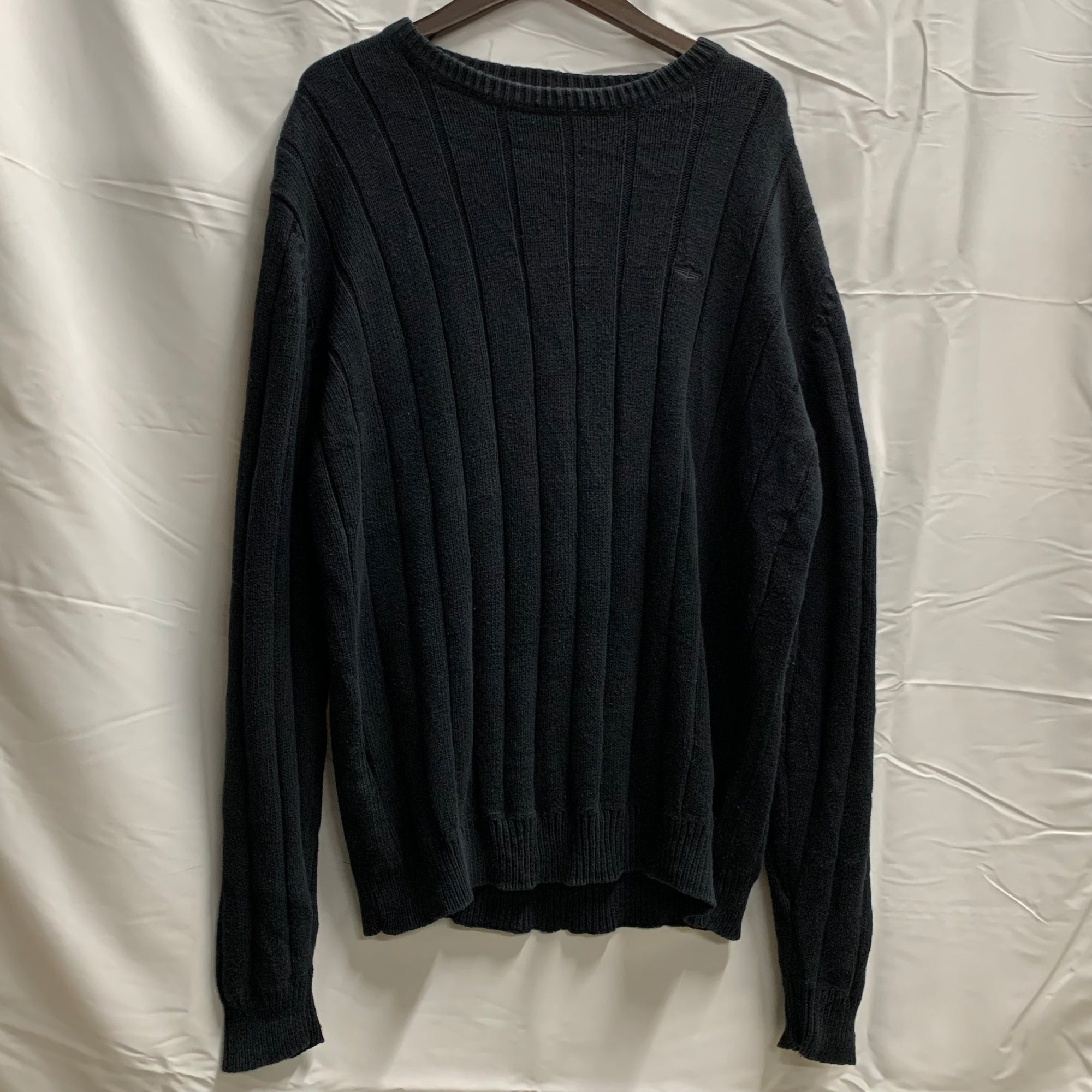 【中古】【古着】Dockers ワンポイント ニット ネイビー