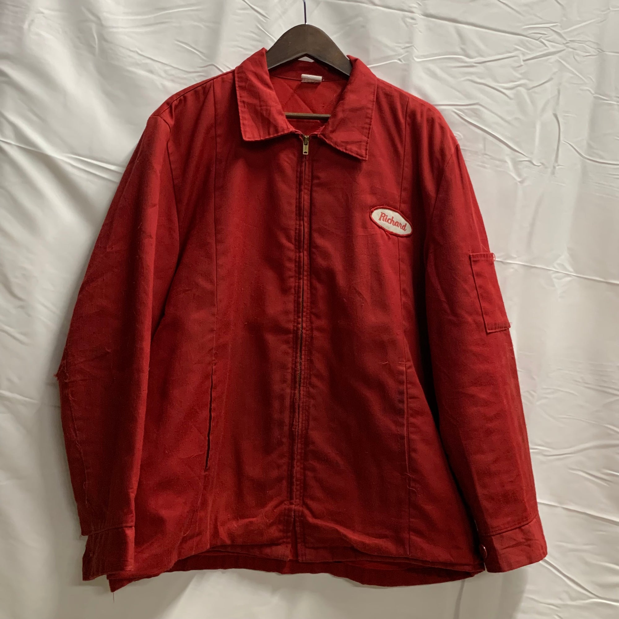 【中古】【古着】 ワンポイント ジャケット レッド