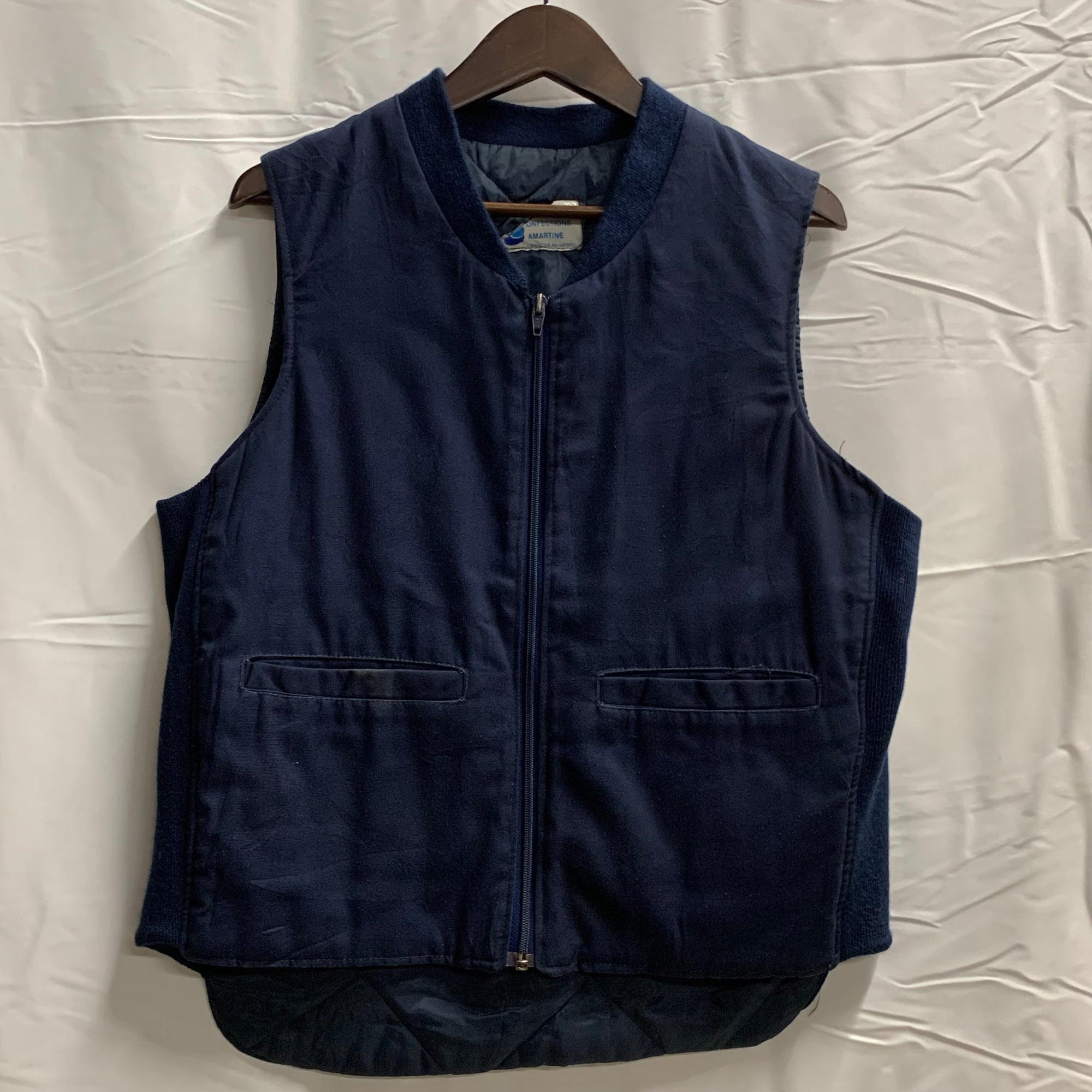 【中古】【古着】 無地 ジャケット ネイビー