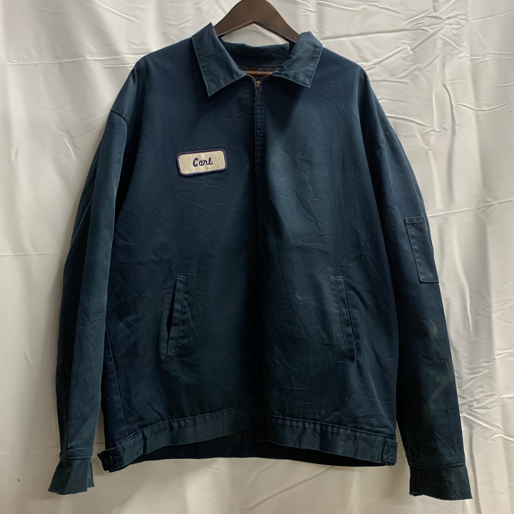 【中古】【古着】RED KAP ワンポイント ジャケット ネイビーブルー XL/LNサイズ