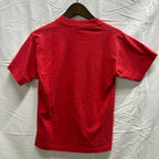 【中古】【古着】FRUIT OF THE ROOM プリント S/S カットソー レッド Lサイズ