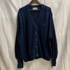 【中古】【古着】IZOD ワンポイント カーディガン インディゴ XLサイズ