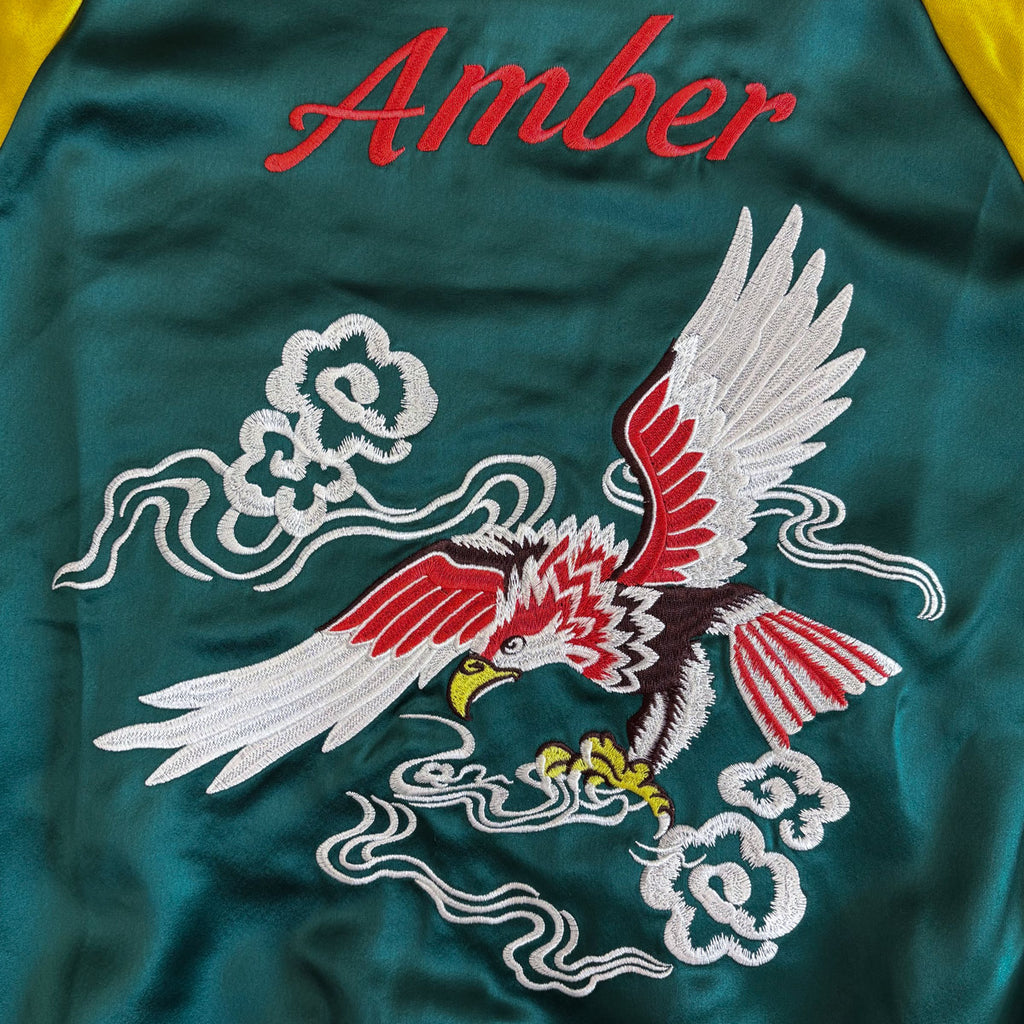 アセテートサテン リバーシブル スーベニアジャケット 鷲 龍 / Reversible Souvenir Jacket 【Amber Threads】