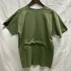 【中古】【古着】FRUIT OF THE ROOM プリント S/S カットソー オリーブ Lサイズ