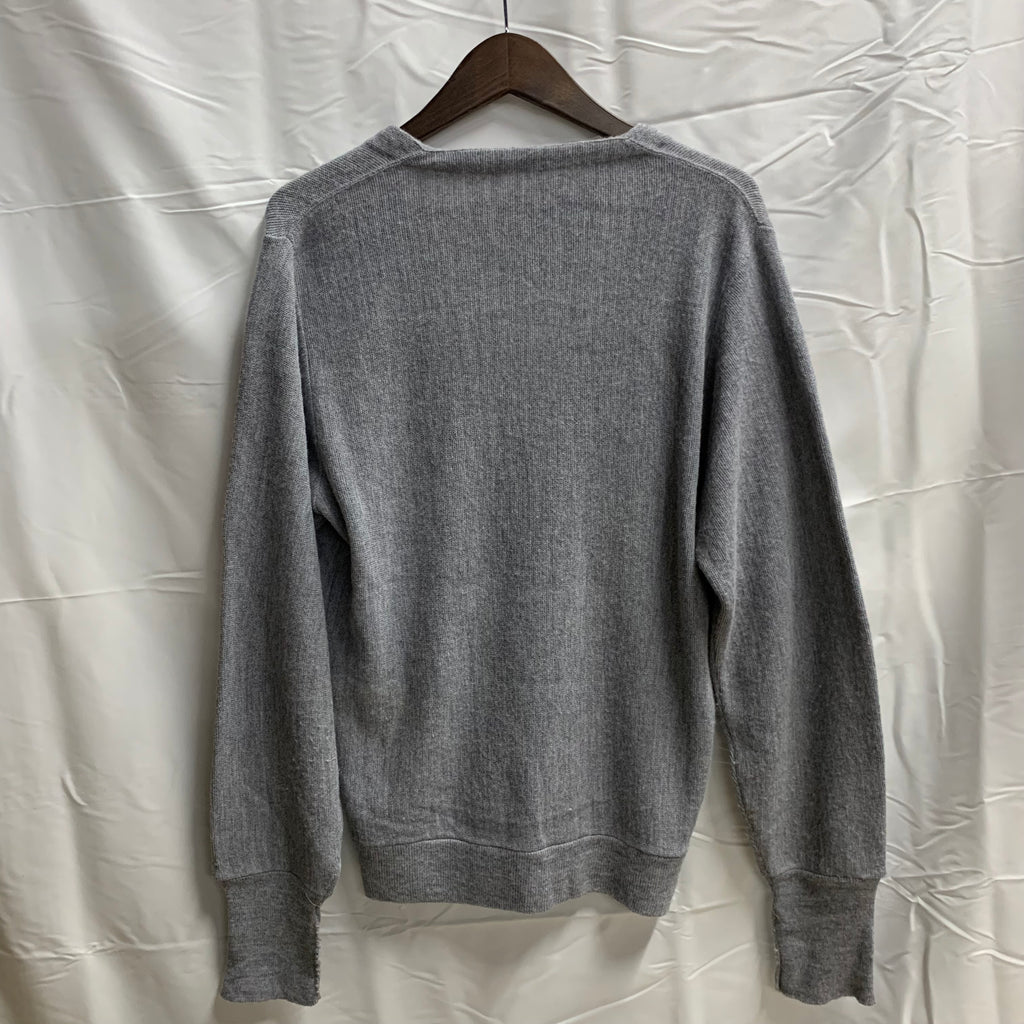 【中古】【古着】ワンポイント カーディガン グレー