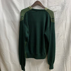 【中古】【古着】ストライプ カーディガン グリーン