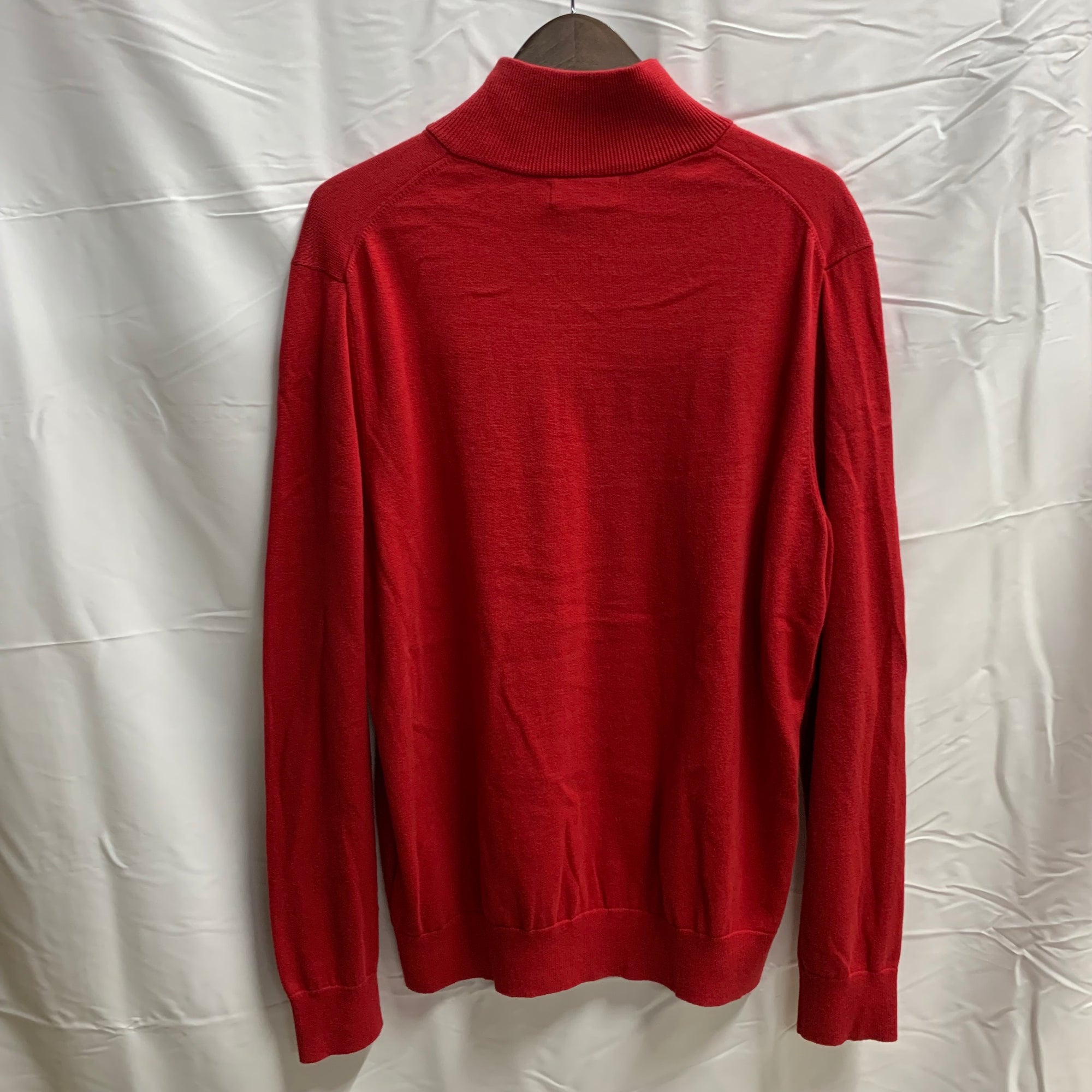 【中古】【古着】NAUTICA ワンポイント ニット レッド Mサイズ